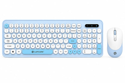 Top view of Lapcare Ramon 1 WL-105 wireless keyboard and mouse combo with multimedia keys and full-size layout