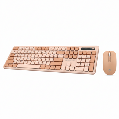 Angled view of Lapcare Ramon 5 WL-108 wireless keyboard and mouse combo designed for office and home productivity.