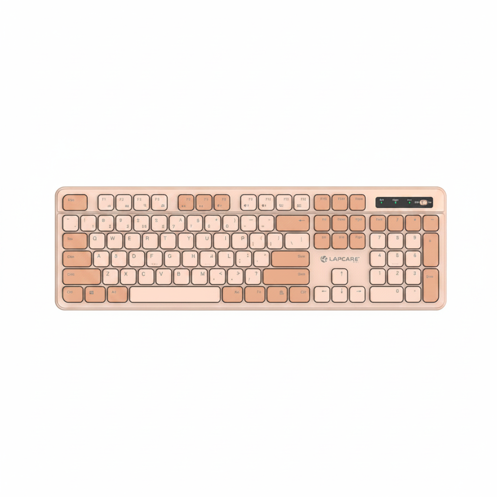 Lapcare Ramon 5 WL-108 wireless keyboard full-size layout with numeric keypad and multimedia function keys
