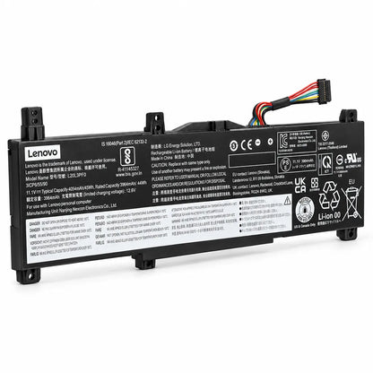 Lenovo L20M3PF0 OEM Laptop Battery 45Wh for IdeaPad 3 upright side profile view showing slim internal design -tpstech.in