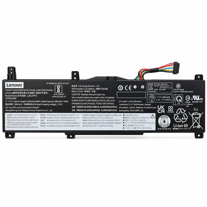 Lenovo L20M3PF0 OEM Laptop Battery 45Wh for IdeaPad 3 top-down view showing technical specifications and regulatory labels -tpstech.in