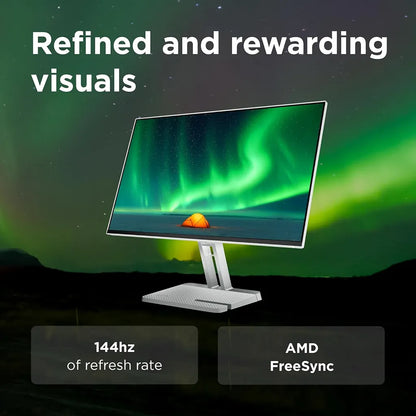 Lenovo L24-4C 23.8-inch 144Hz 1ms FHD IPS Monitor AMD FreeSync delivering smooth gaming visuals with 144Hz refresh rate -tpstech.in