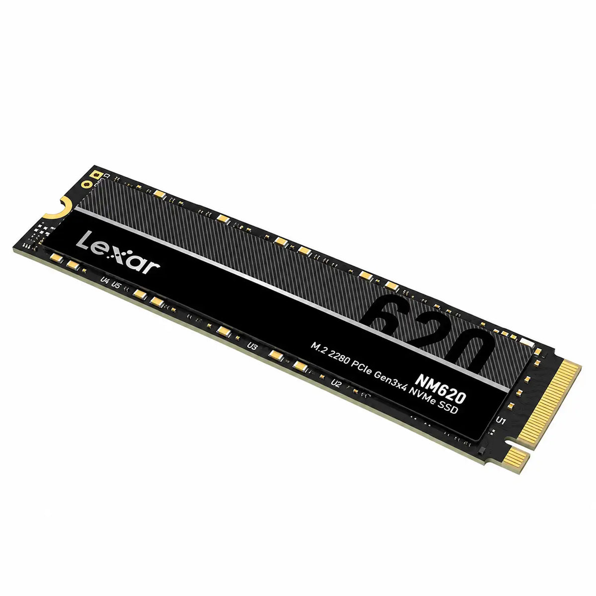 Lexar NM620 256GB NVMe SSD PCIe Gen3x4 M.2 2280 Isometric View -tpstech.in