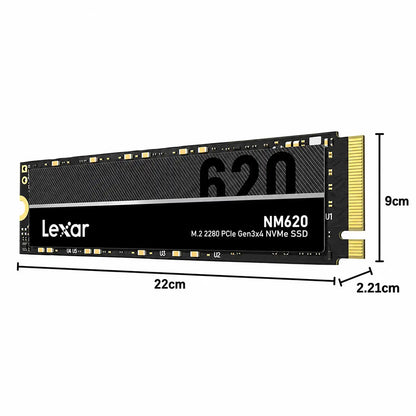 Lexar NM620 512GB NVMe M.2 2280 PCIe Gen3x4 Internal SSD Product Dimensions -tpstech.in