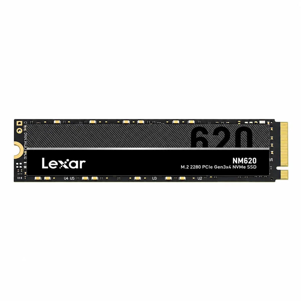 Lexar NM620 512GB NVMe M.2 2280 PCIe Gen3x4 Internal SSD Top View -tpstech.in