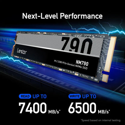 Lexar NM790 2TB NVMe SSD PCIe Gen4 High-Speed Storage 7400MBps Read 6500MBps Write Speeds -tpstech.in