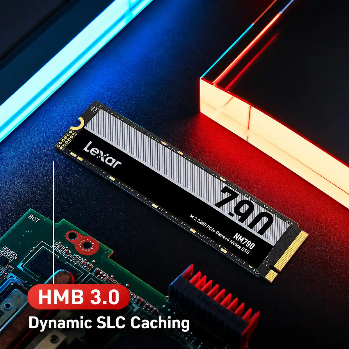 Lexar NM790 512GB NVMe SSD PCIe 4.0 x4 M.2 2280 High Speed Internal SSD HMB 3.0 Dynamic SLC Caching -tpstech.in