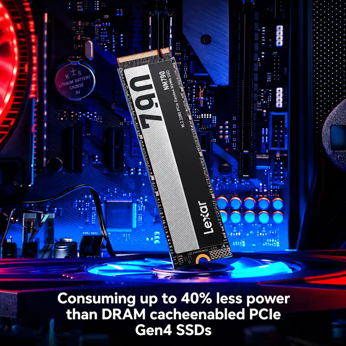 Lexar NM790 512GB NVMe SSD PCIe 4.0 x4 M.2 2280 High Speed Internal SSD Energy Efficient Motherboard Setup -tpstech.in
