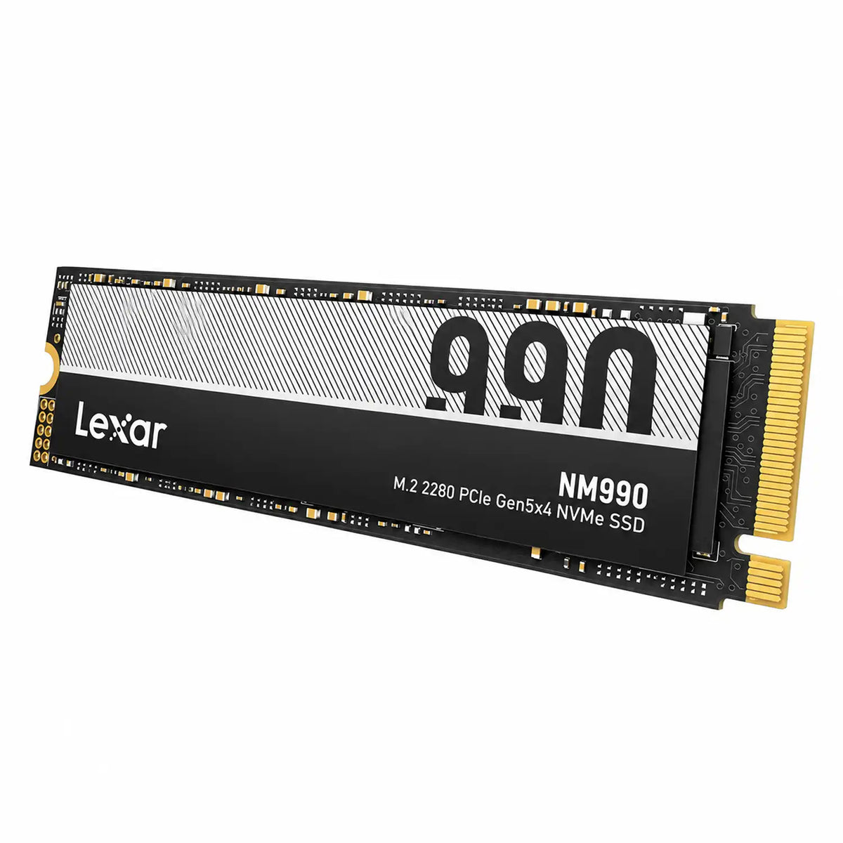 Lexar NM990 4TB PCIe 5.0 NVMe SSD for High-Performance PCs Side Angled View -tpstech.in