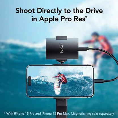 Lexar SL500 1TB Portable SSD USB 3.2 Gen 2x2 High Speed External SSD Apple ProRes Direct Recording Setup -tpstech.in