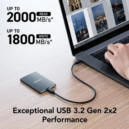 Lexar SL500 1TB Portable SSD USB 3.2 Gen 2x2 High Speed External SSD Read Write Speeds Performance -tpstech.in