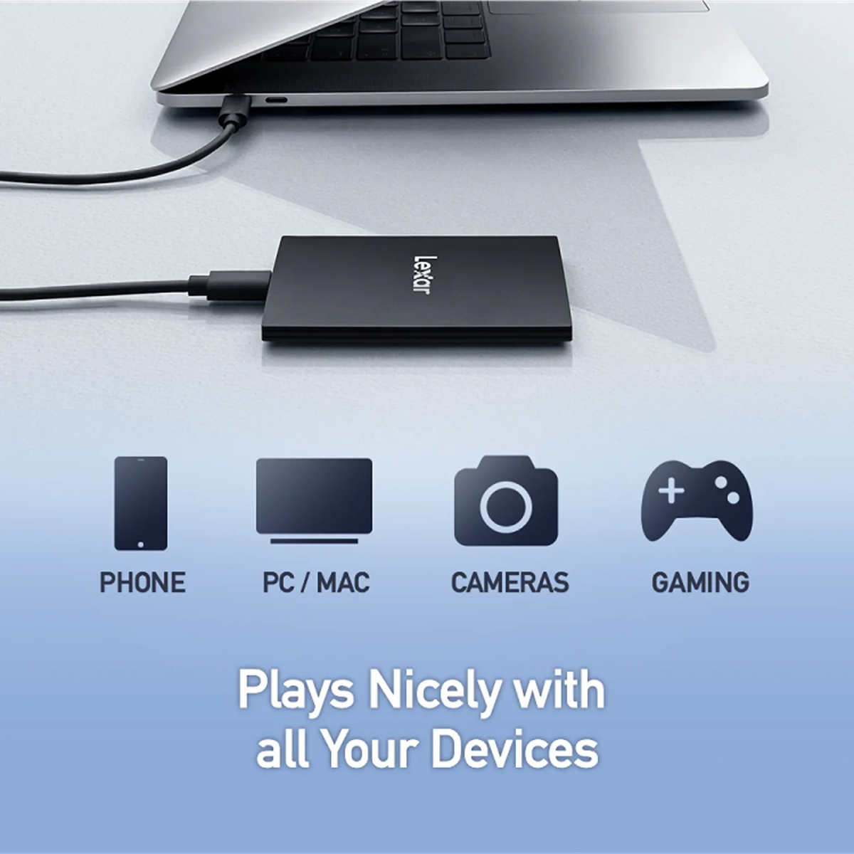 Lexar SL500 2TB Portable SSD USB 3.2 Gen 2x2 High-Speed Storage Multi Device Compatibility -tpstech.in