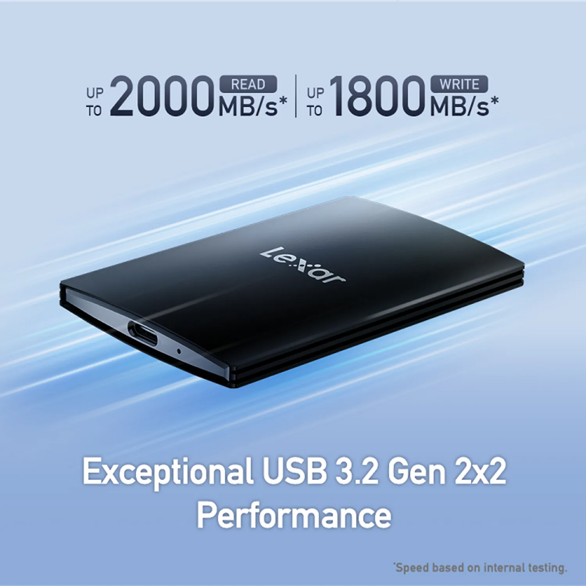 Lexar SL500 2TB Portable SSD USB 3.2 Gen 2x2 High-Speed Storage Read Write Speeds Performance -tpstech.in