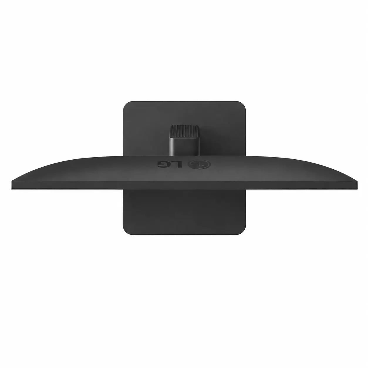 Top view of LG 22U401A-B monitor showcasing slim cabinet design and stand construction.