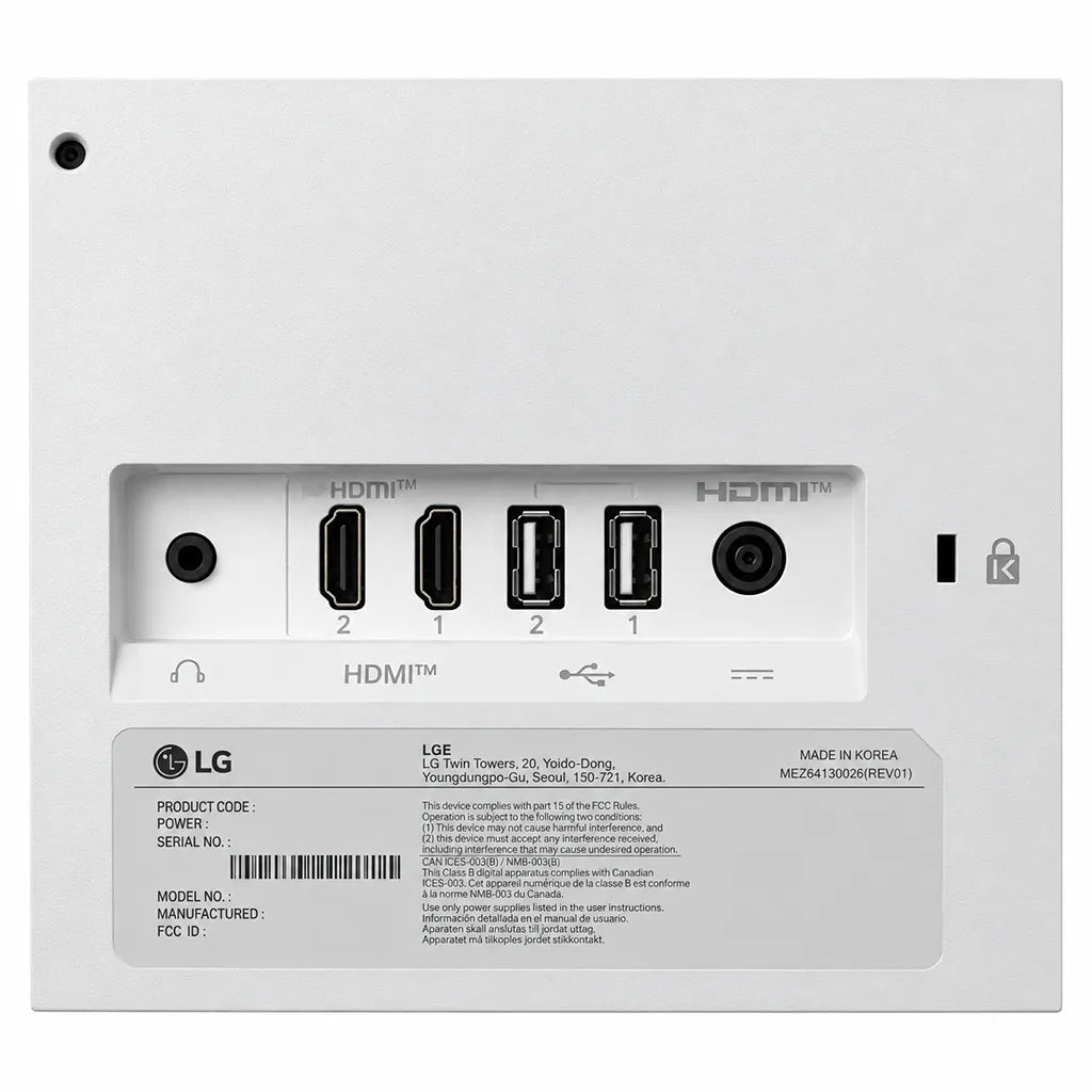 LG 27U511SB-W Smart Monitor Back Connectivity Ports Featuring Dual HDMI USB and Audio Out -tpstech.in