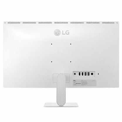 LG 27U511SB-W 27 Inch FHD IPS Smart Monitor Rear Panel Back View with Ports and Stand -tpstech.in