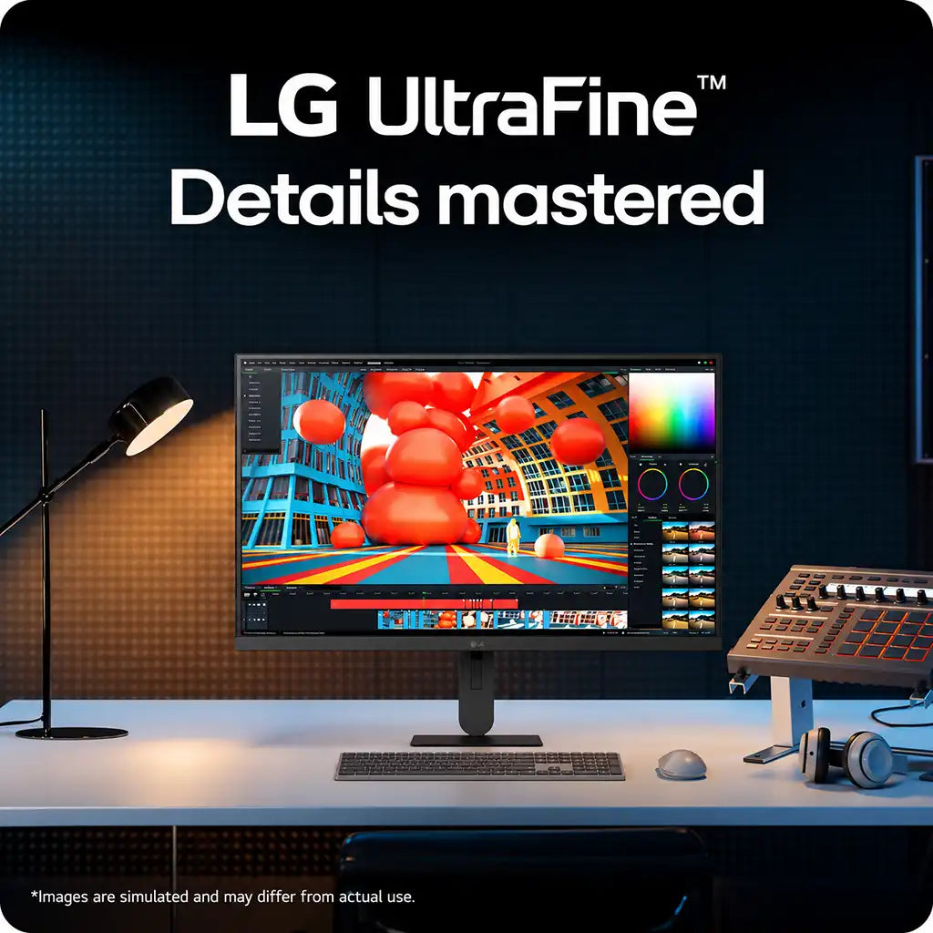 LG 27U730B-B 27 Inch 4K UHD IPS Monitor with USB-C 65W Creative Video Editing Studio Setup -tpstech.in