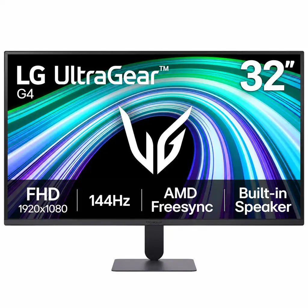 LG 32G403B-B UltraGear 32 Inch FHD 144Hz gaming monitor close-up view of DisplayPort HDMI headphone out and DC-IN ports -tpstech.in
