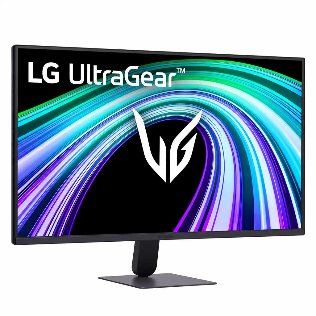 LG 32G403B-B UltraGear 32 Inch gaming monitor back angle showing DisplayPort HDMI headphone jack and product label -tpstech.in