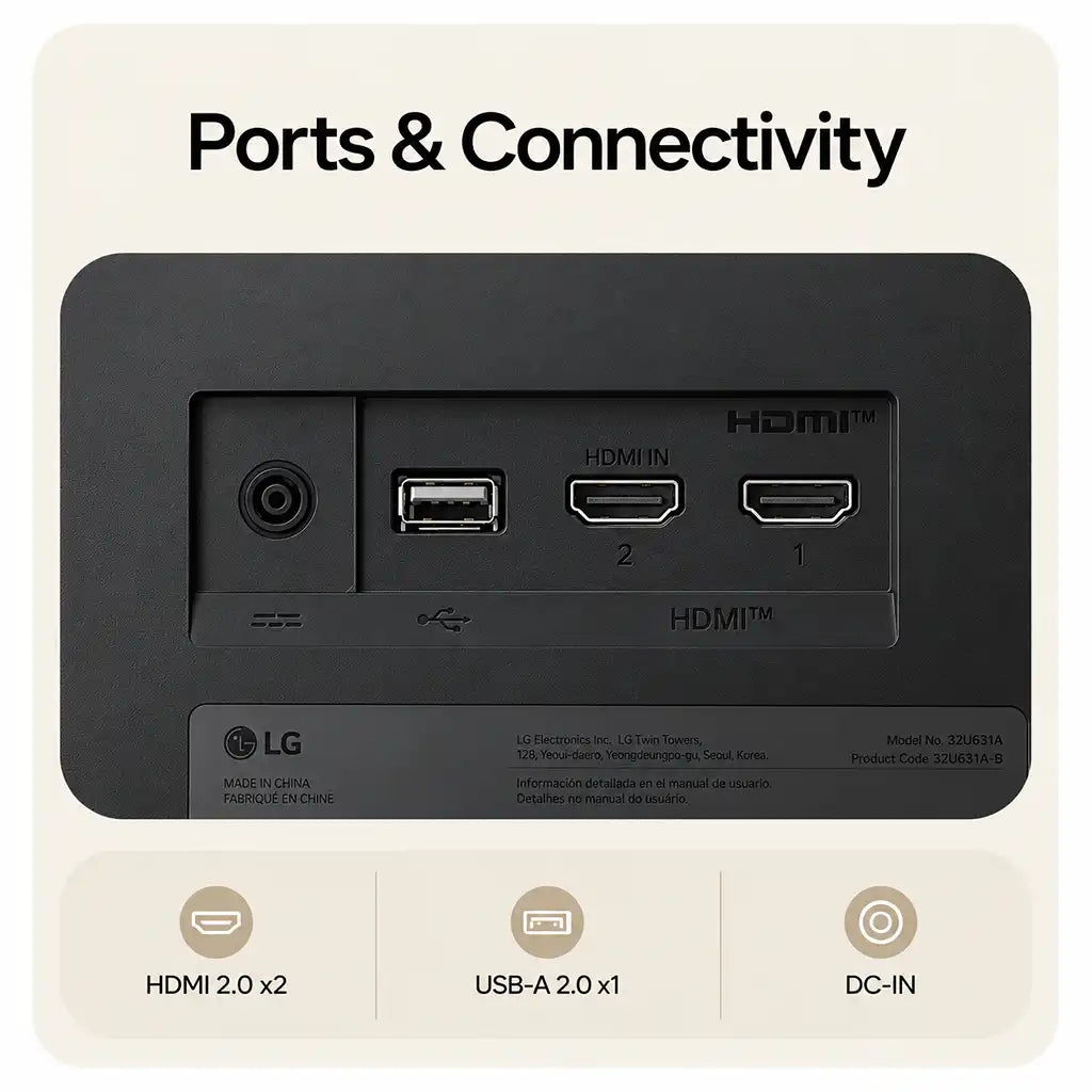 LG 32U701SB-B 4K UHD smart monitor dual lifestyle setup highlighting productivity in audio editing and video streaming entertainment -tpstech.in