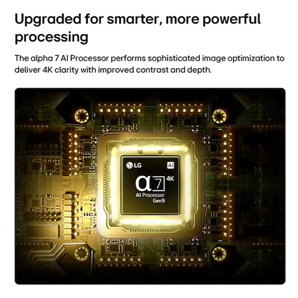 LG 55NU880BPLA Alpha 7 AI Processor Gen9 with intelligent 4K upscaling and AI picture optimization -tpstech.in