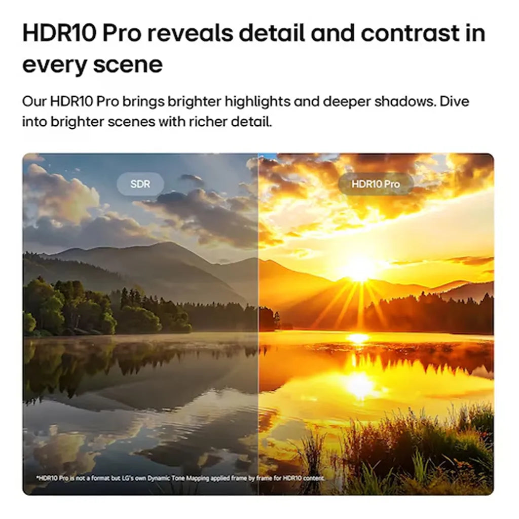 LG 55NU880BPLA HDR10 Pro technology delivering enhanced brightness, contrast and lifelike 4K picture quality -tpstech.in