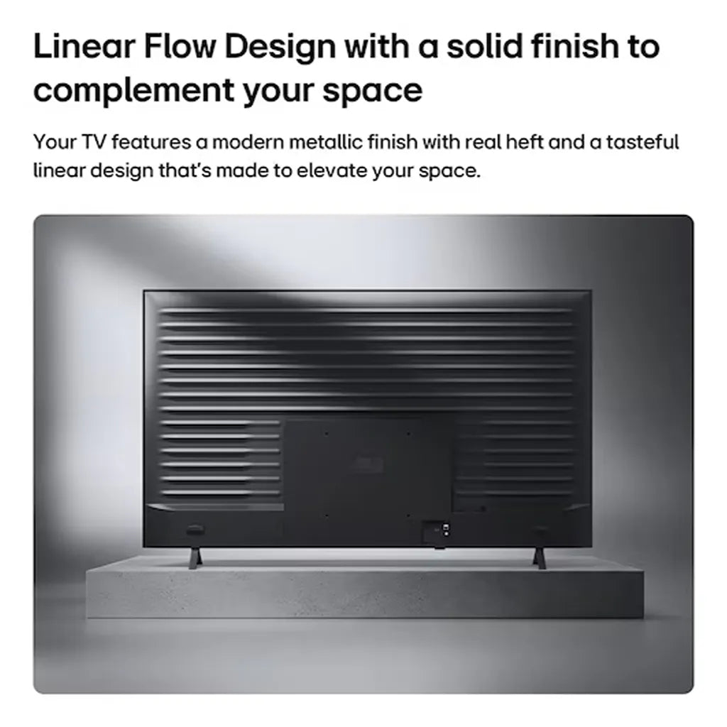 LG 55NU880BPLA rear view featuring linear flow design with premium metallic finish and slim profile -tpstech.in