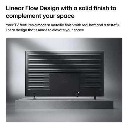 LG 55NU880BPLA rear view featuring linear flow design with premium metallic finish and slim profile -tpstech.in