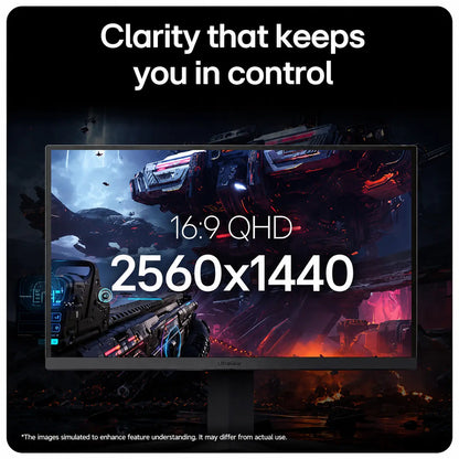 LG UltraGear 27G610A-B 27-inch QHD gaming monitor featuring 2560 x 1440 resolution for sharp visuals