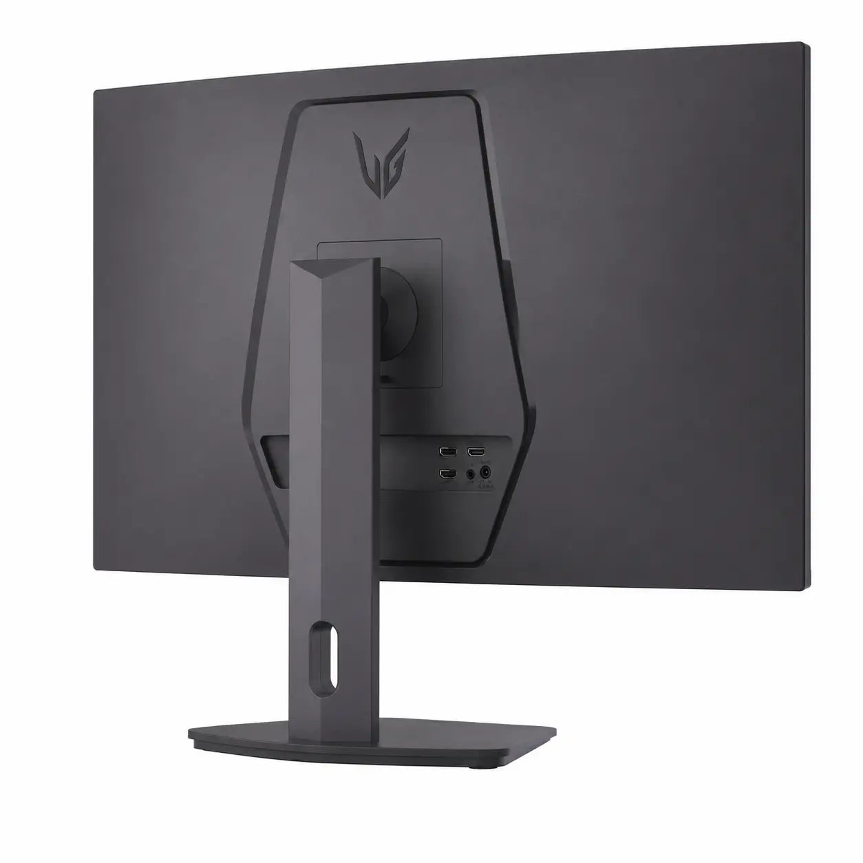 Back view of LG UltraGear 32G600A-B 32-inch curved gaming monitor with ergonomic stand