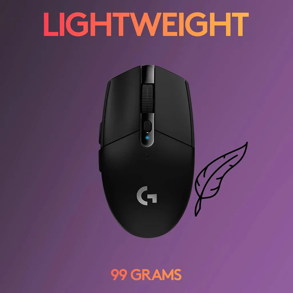 Logitech G305 LIGHTSPEED lightweight wireless gaming mouse weighing 99 grams with AA battery -tpstech.in