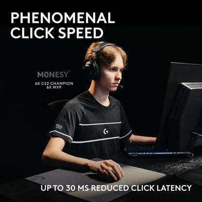Logitech PRO X2 SUPERSTRIKE LIGHTSPEED Wireless Gaming Mouse 44000 DPI Reduced Click Latency Esports Gaming -tpstech.in
