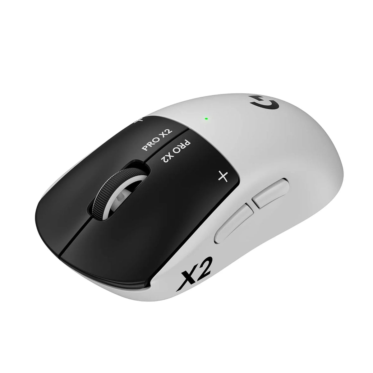 Logitech PRO X2 SUPERSTRIKE LIGHTSPEED Wireless Gaming Mouse 44000 DPI in White Side View -tpstech.in