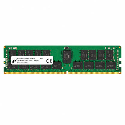 Micron 32GB DDR4-3200 ECC RDIMM Server Memory front module showing memory chips and specifications label -tpstech.in