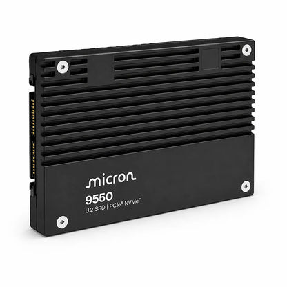 Micron 9550 PRO 15.36TB U.2 PCIe Gen5 NVMe enterprise SSD angled view -tpstech.in