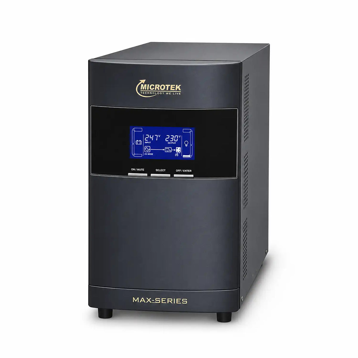 Microtek 3KVA 72V MAX+ online UPS front right angle view -tpstech.in