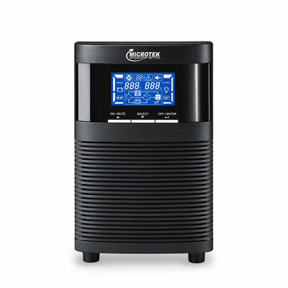 Microtek E2-IB 1KVA 24VDC online UPS front view with digital LCD display-tpstech.in