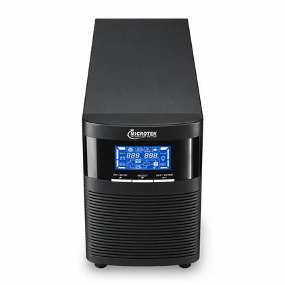 Microtek E2-IB 1KVA 24VDC online UPS top front angle view-tpstech.in