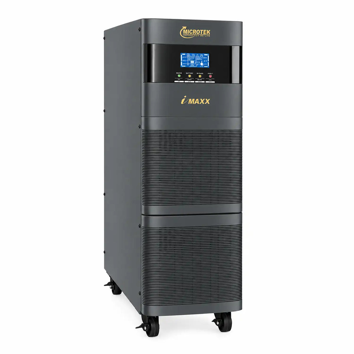 Microtek i-MAXX 10KVA 192V online UPS left angle view -tpstech.in