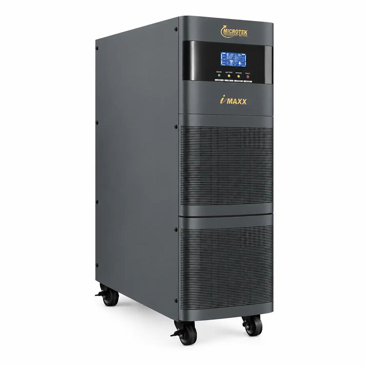 Microtek i-MAXX 10KVA 192V online UPS right angle view -tpstech.in