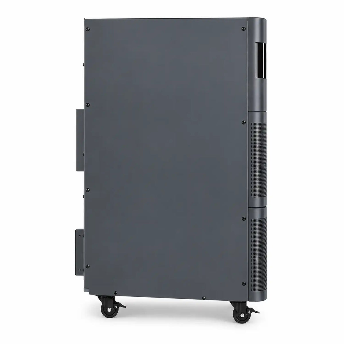 Microtek i MAXX online UPS full side profile showing enclosure, ventilation section and caster wheels -tpstech.in