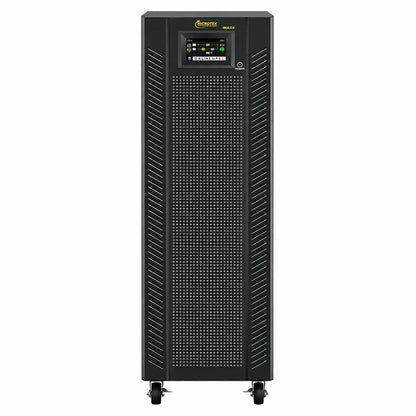Microtek iMAXX online UPS front view with LCD display and ventilated front panel -tpstech.in