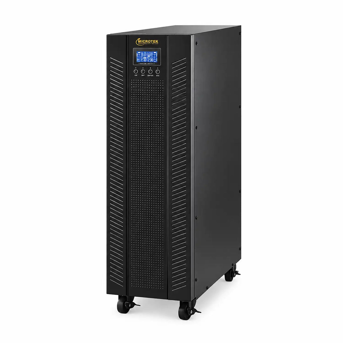 Microtek Online UPS 6KVA 1Ph 1Ph right side view with ventilation panels and tower chassis -tpstech.in