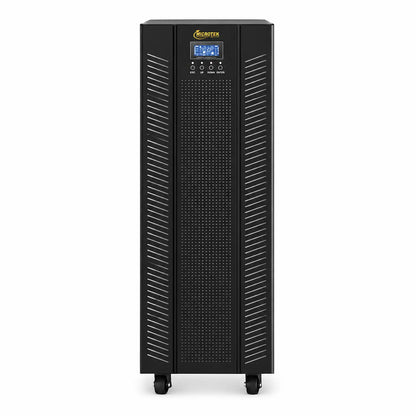 Microtek Supermax+ 20 kVA 3:3 phase online UPS black front view tpstech.in