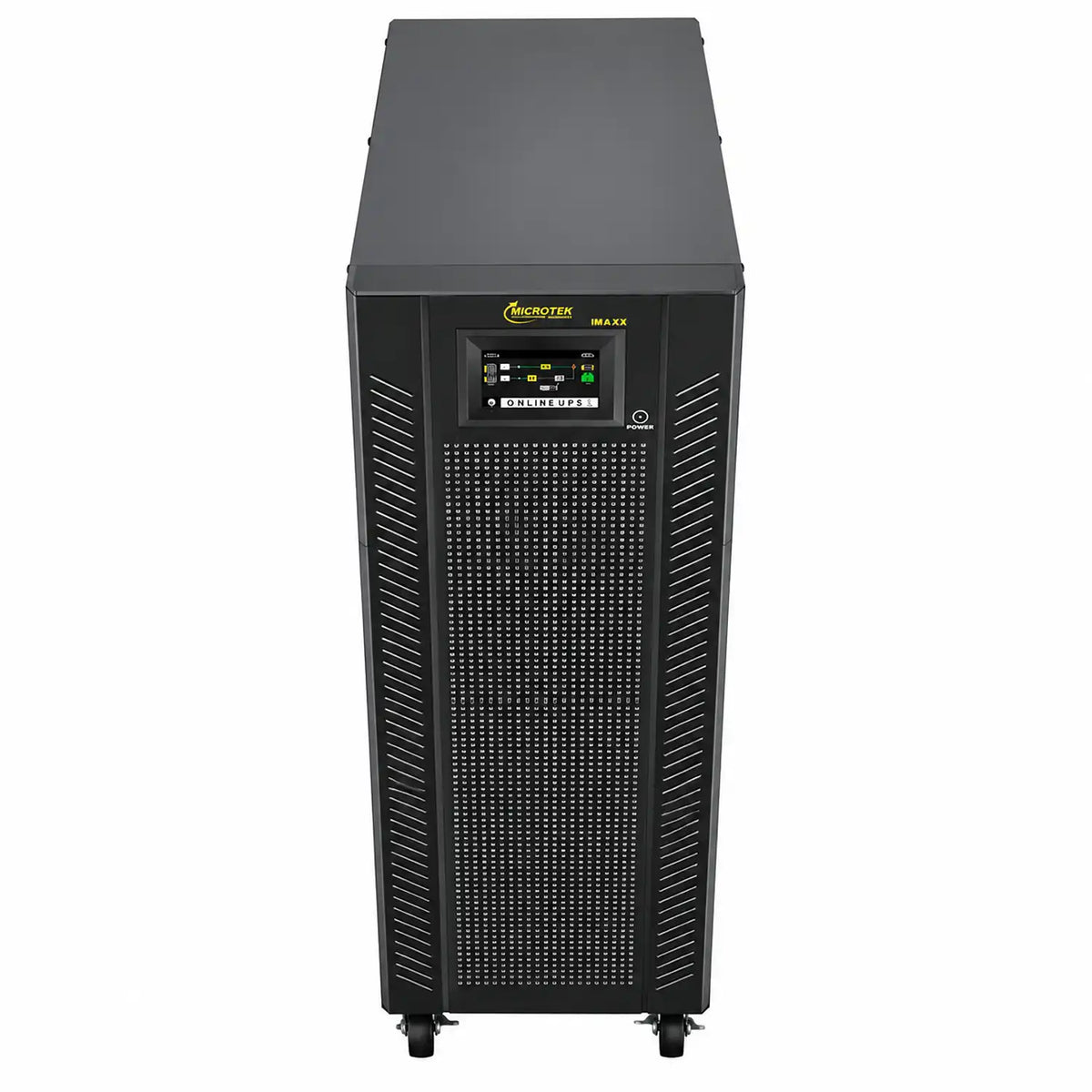 Microtek Supermax Plus 60 kVA Online UPS 3:3 Phase for Home & Office high angle top front view -tpstech.in