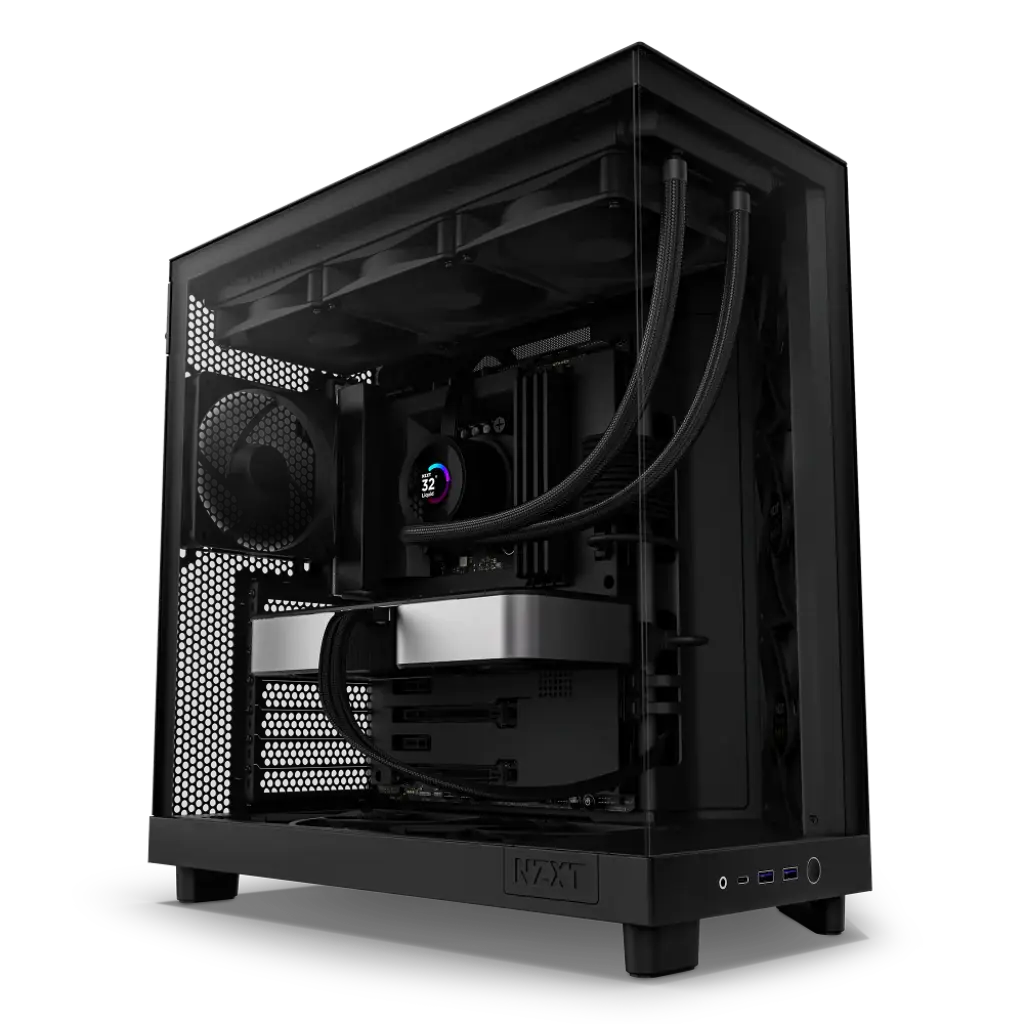 NZXT H6 Flow Tempered Glass Compact Dual-Chamber Mid-Tower Airflow Case