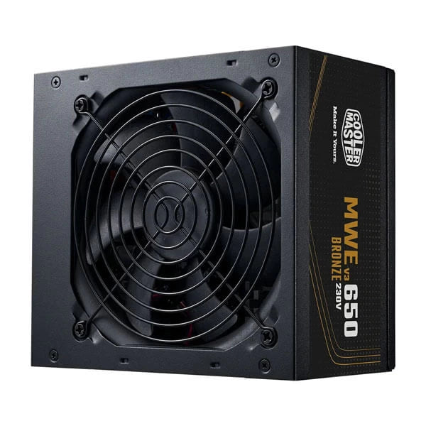 Cooler Master MWE Bronze 650 V3 650W ATX Non Modular Power Supply Unit - Black