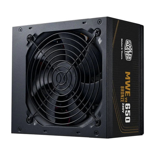 Cooler Master MWE Bronze 650 V3 650W ATX Non Modular Power Supply Unit - Black