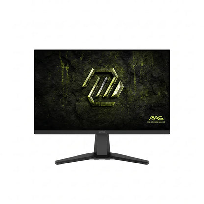 MSI MAG 245F X24 24 Inch FHD Gaming Monitor 240Hz Rapid IPS direct front view with MSI Arsenal Gaming wallpaper on stand -tpstech.in