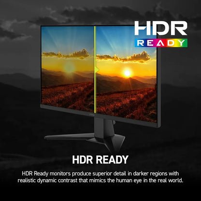 MSI MAG 245F X24 24 Inch FHD Gaming Monitor 240Hz Rapid IPS split screen visual showcasing HDR Ready dynamic contrast -tpstech.in